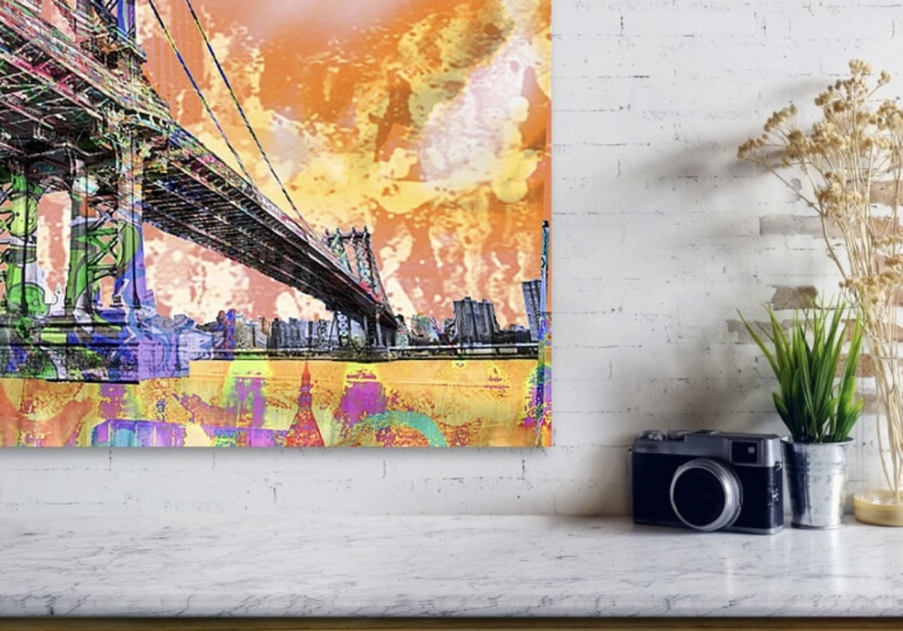 New York City Manhattan Bridge Gold 3