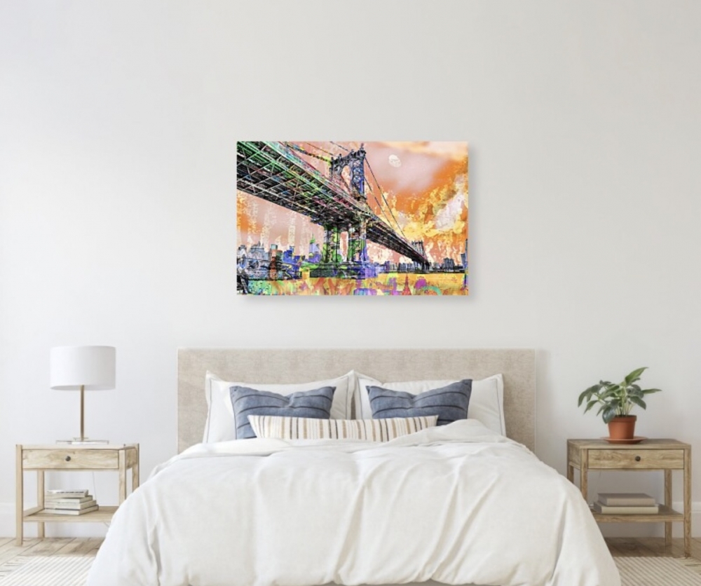 New York City Manhattan Bridge Gold 3