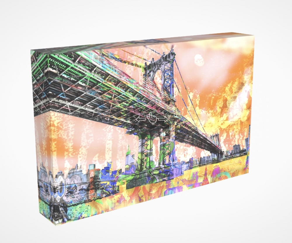 New York City Manhattan Bridge Gold 3