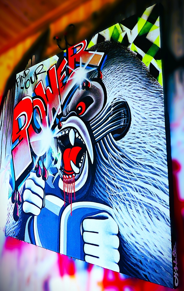 Abstract Graffiti Gorilla Painting 