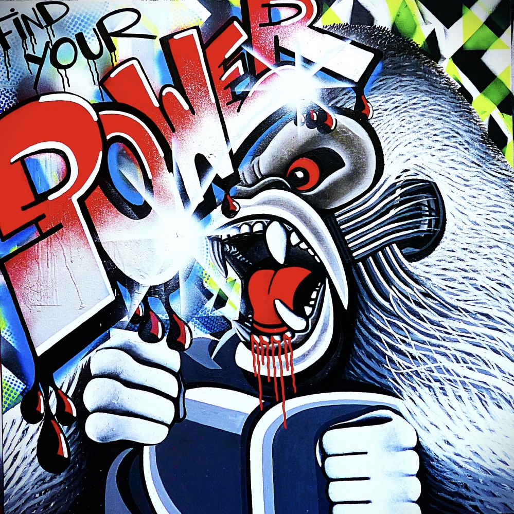 Abstract Graffiti Gorilla Painting 