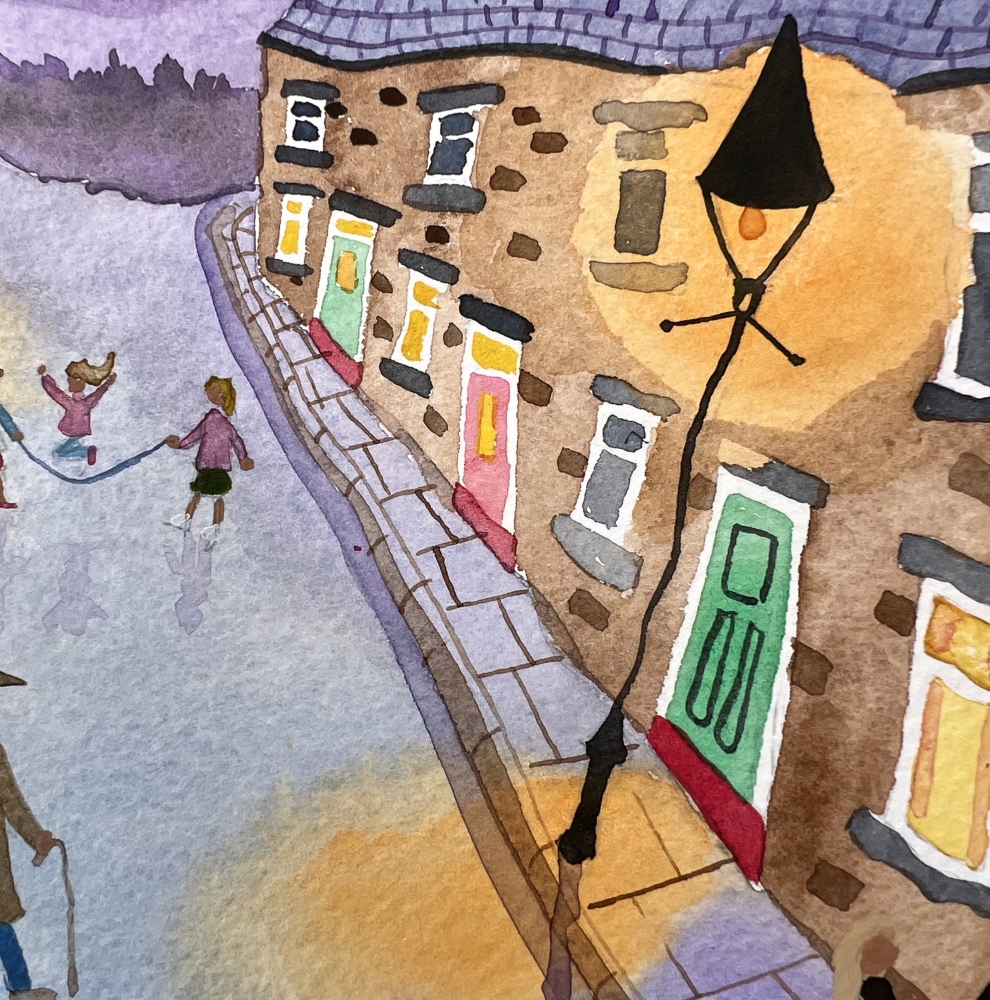 Play Street at Sunset