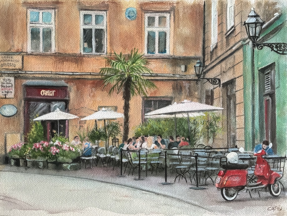 A Summer Afternoon at Camelot Cafe, Krakow