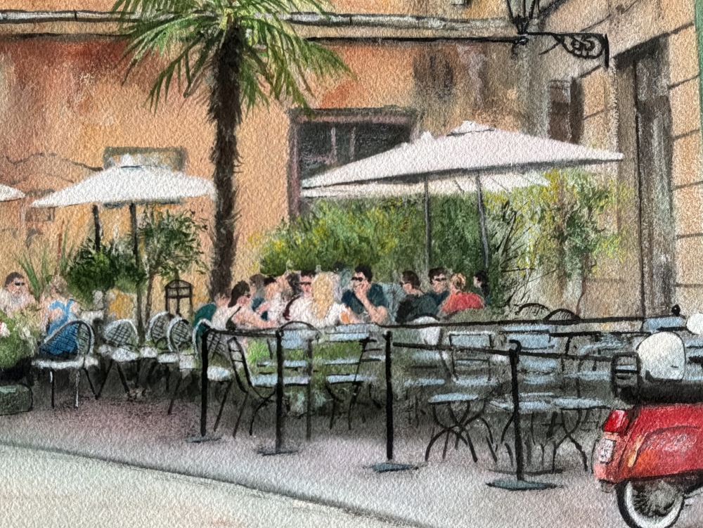A Summer Afternoon at Camelot Cafe, Krakow