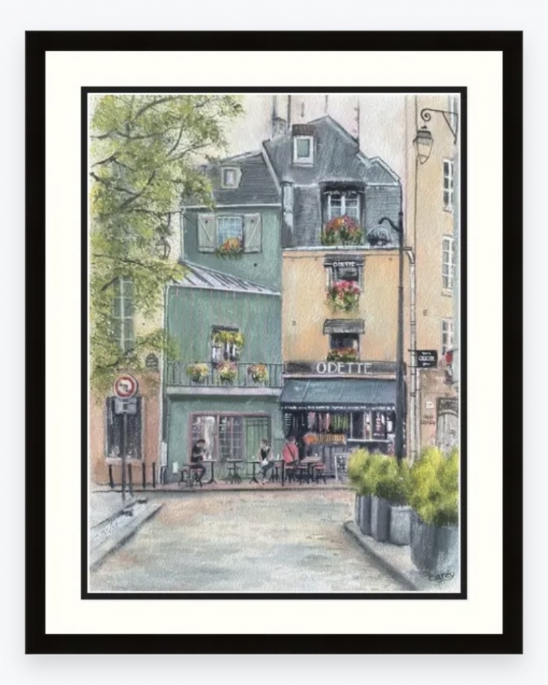 Odette Café, Paris street scene