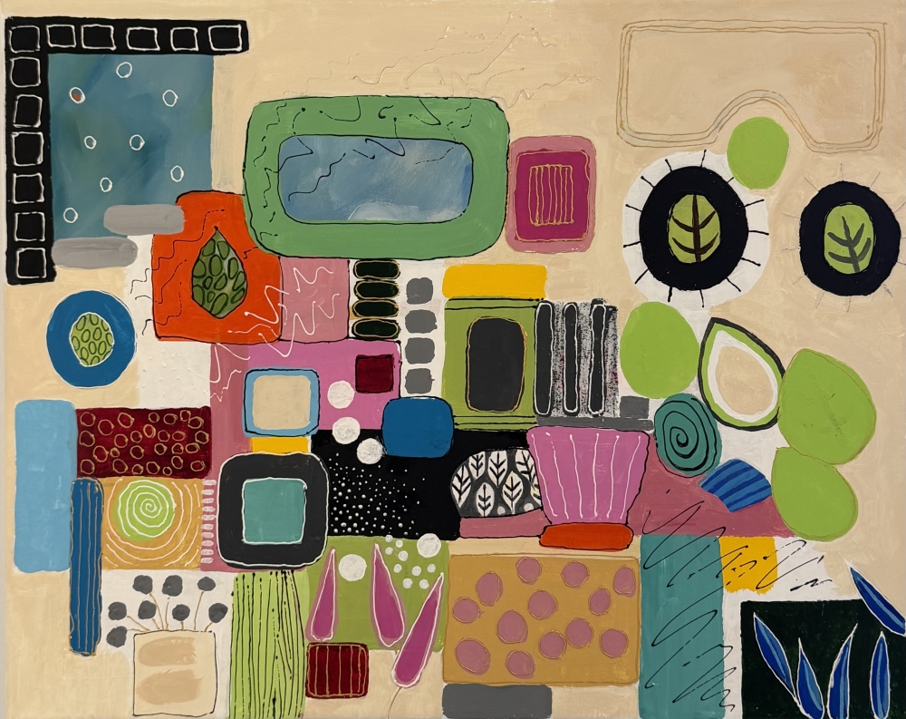 Collected Forms Abstract Canvas Painting