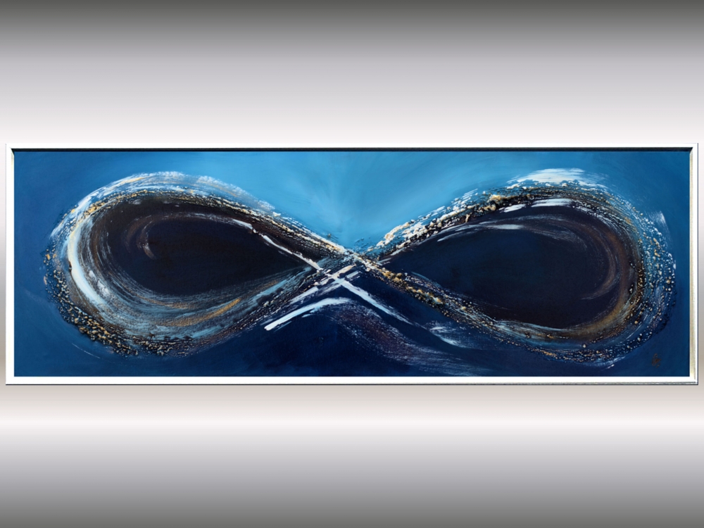 Abstract Blue Infinity Painting – Infinity Flow