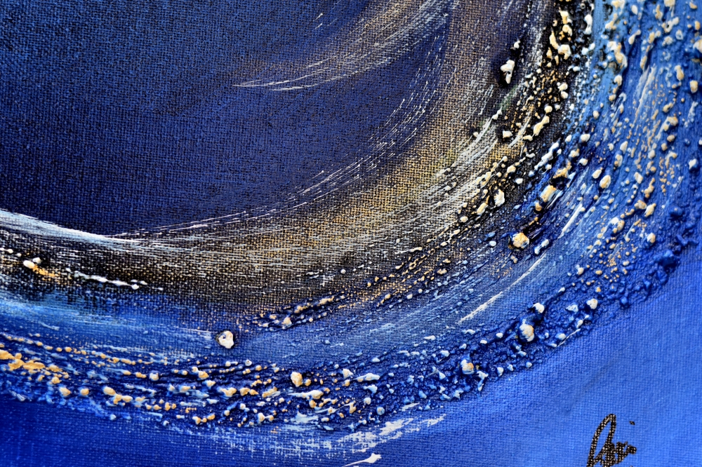 Abstract Blue Infinity Painting – Infinity Flow