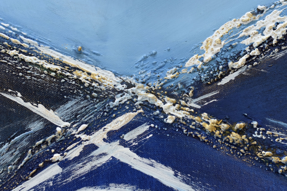 Abstract Blue Infinity Painting – Infinity Flow