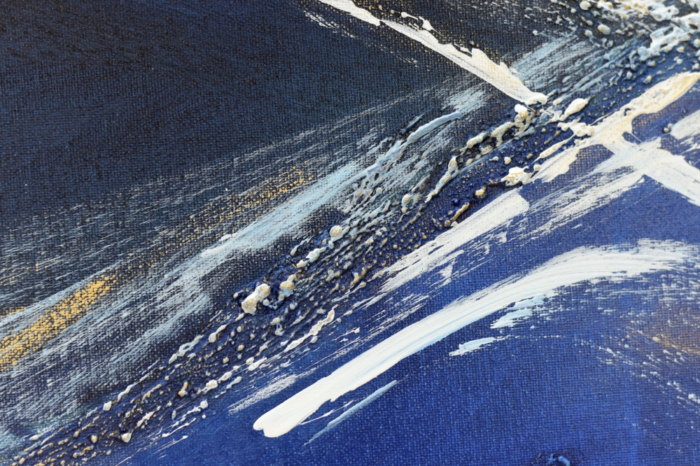 Abstract Blue Infinity Painting – Infinity Flow