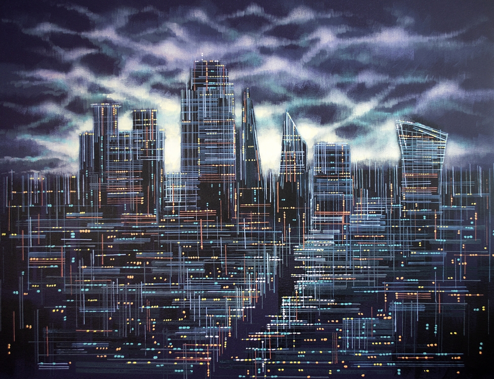 London City Skyline At Night