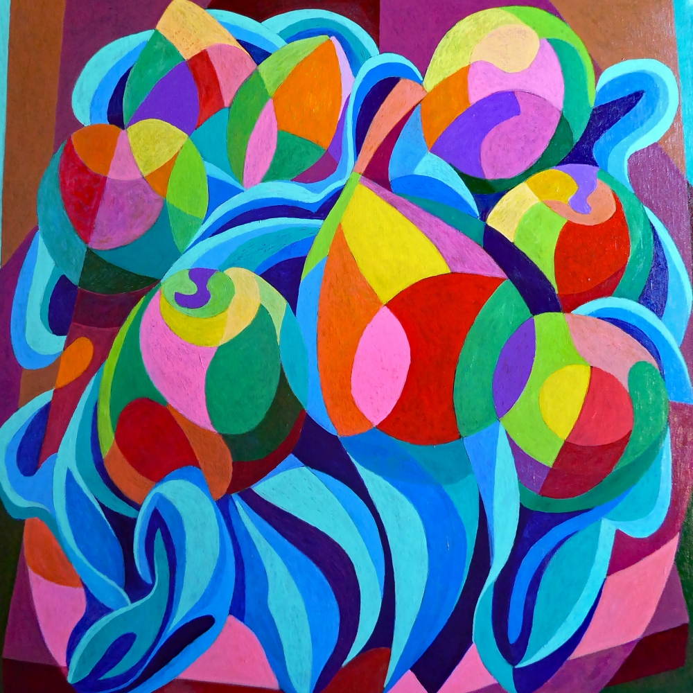 STILL LIFE OF STYLISED FRUITS
