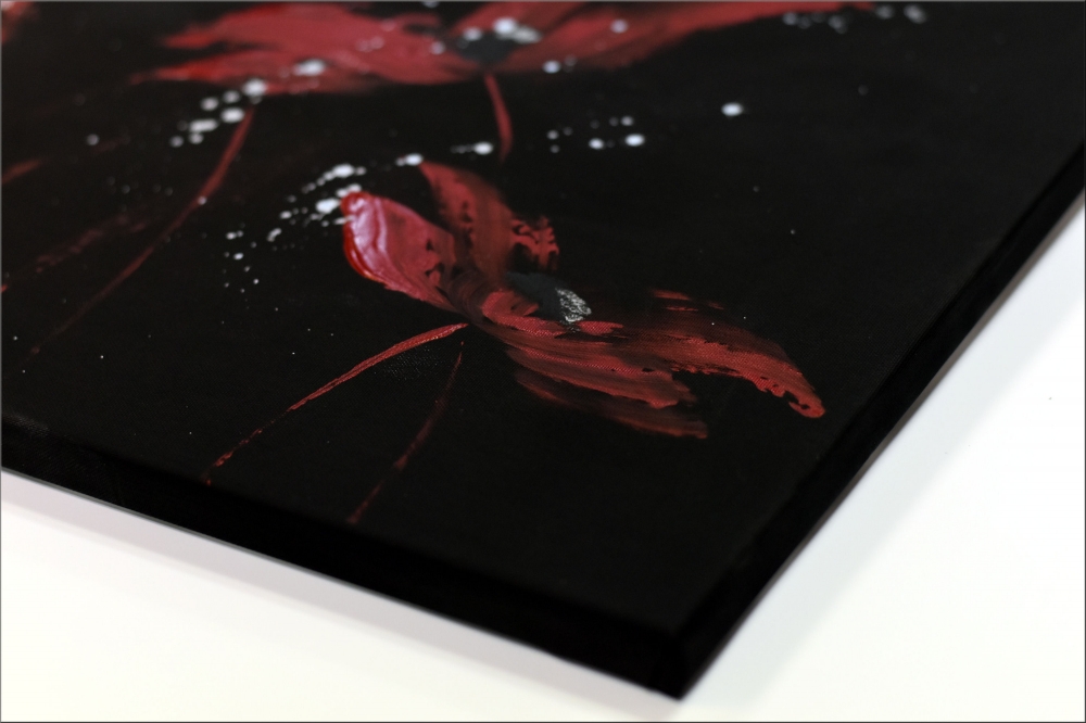 Red Poppy Painting – Poppies at Midnight