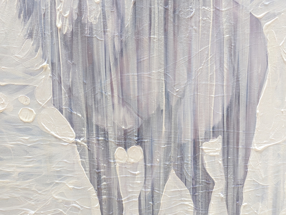 Resilience, a Winter White Stag painting