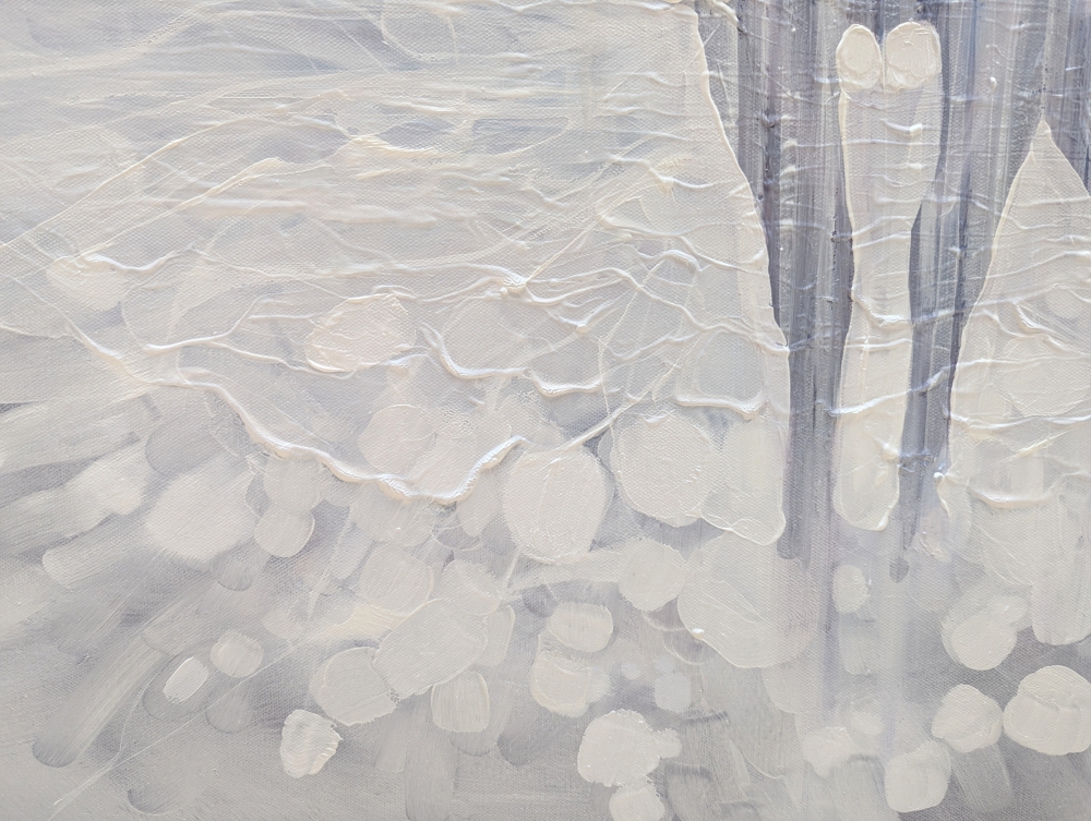 Resilience, a Winter White Stag painting