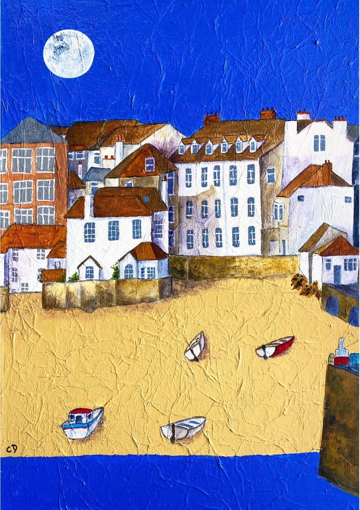 St Ives in the moonlight
