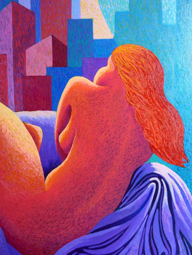 RECLINING NUDE AT SUNSET