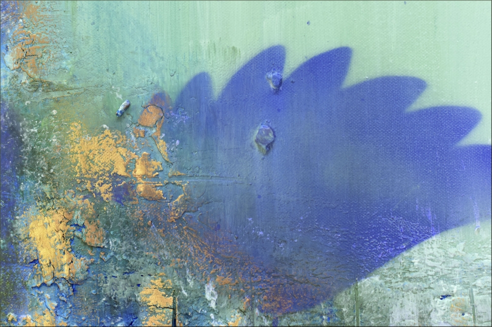 Abstract Turquoise Painting – Whispers of Azure