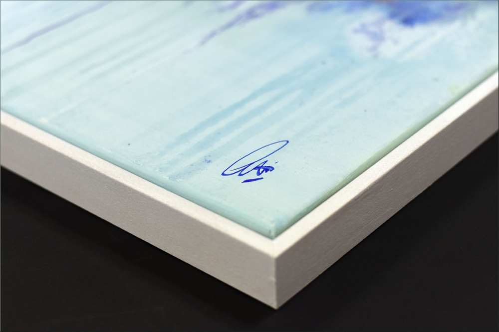 Abstract Turquoise Painting – Whispers of Azure