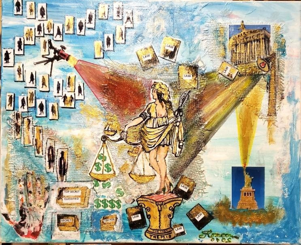 The Lady Themis of Justice pregnant, 