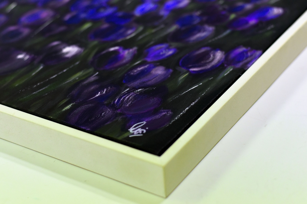 Violet Silence – Purple Tulip Flower Painting