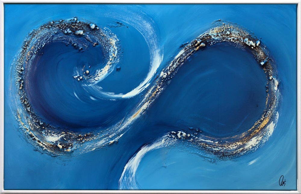 Waterworld – Blue Abstract Ocean Wave Painting