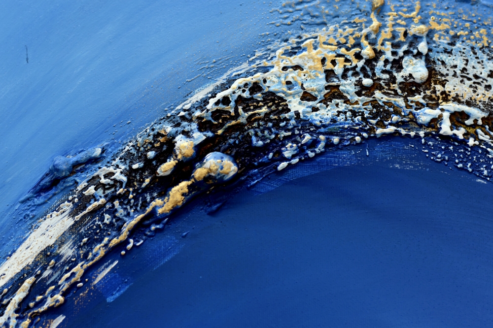 Waterworld – Blue Abstract Ocean Wave Painting