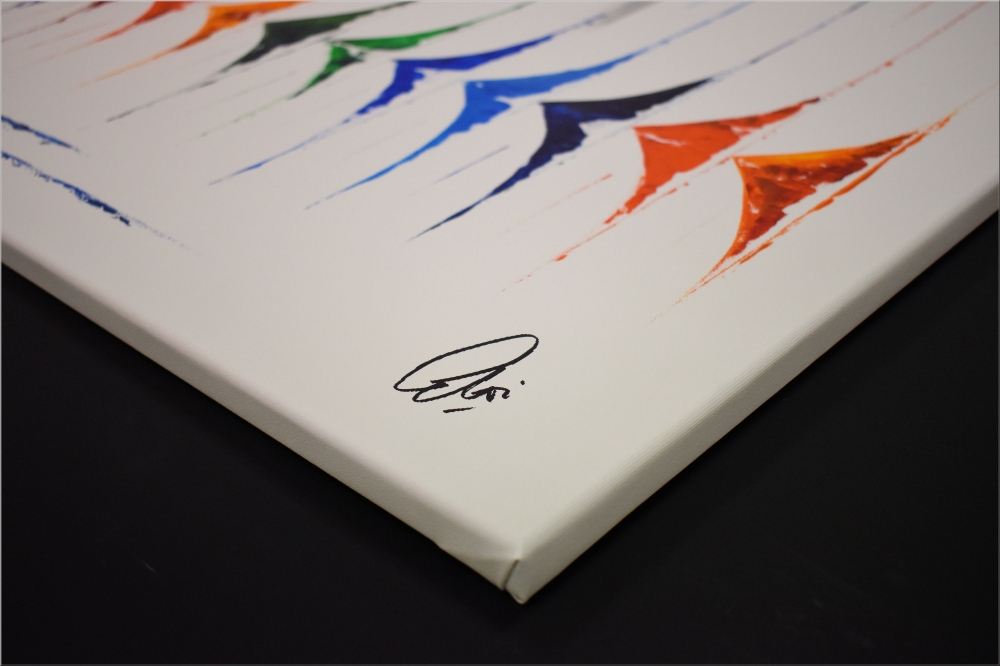 Silent Race – Large Contemporary Sailboat & Regatta Painting