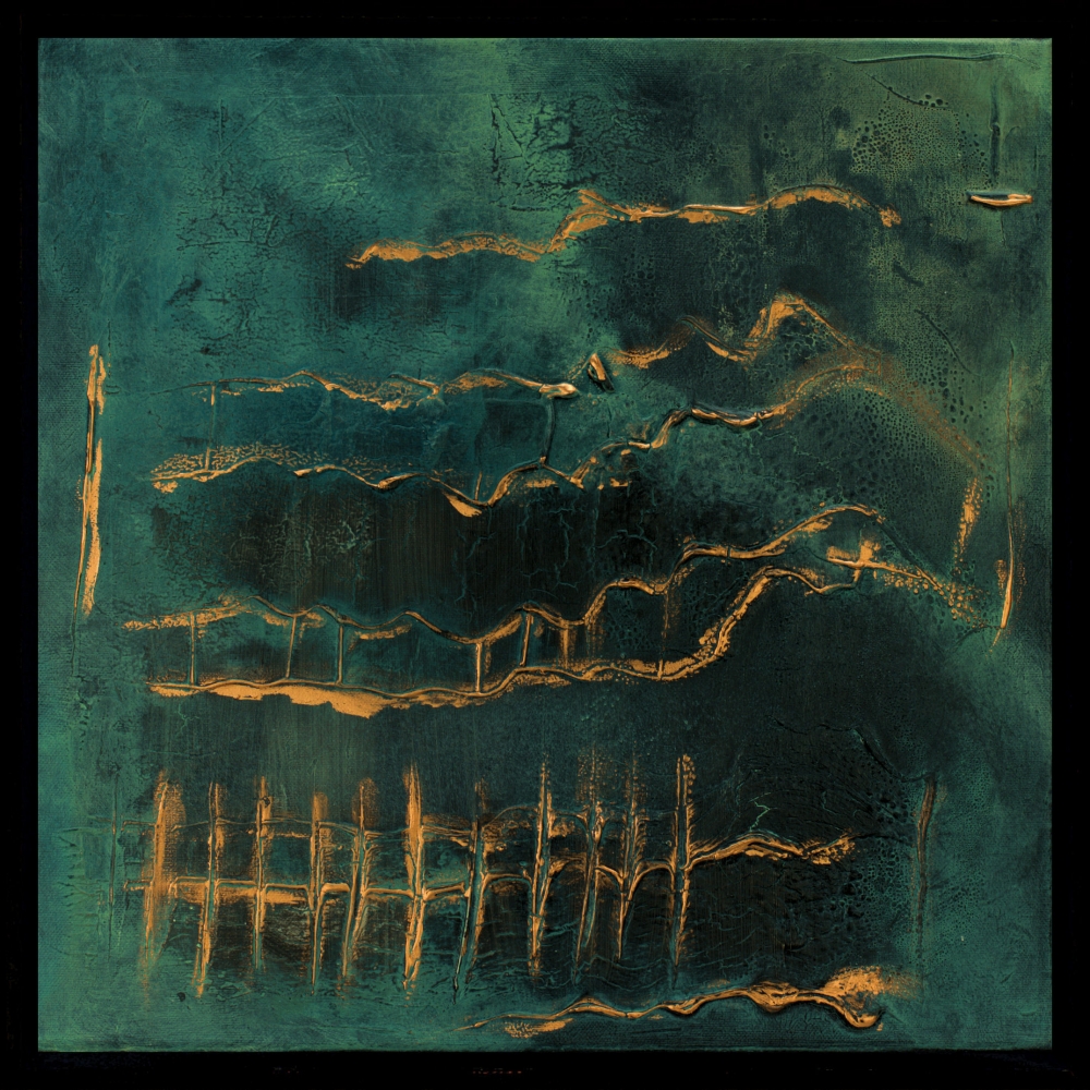 Echoes in Gold – Textured Abstract Diptych