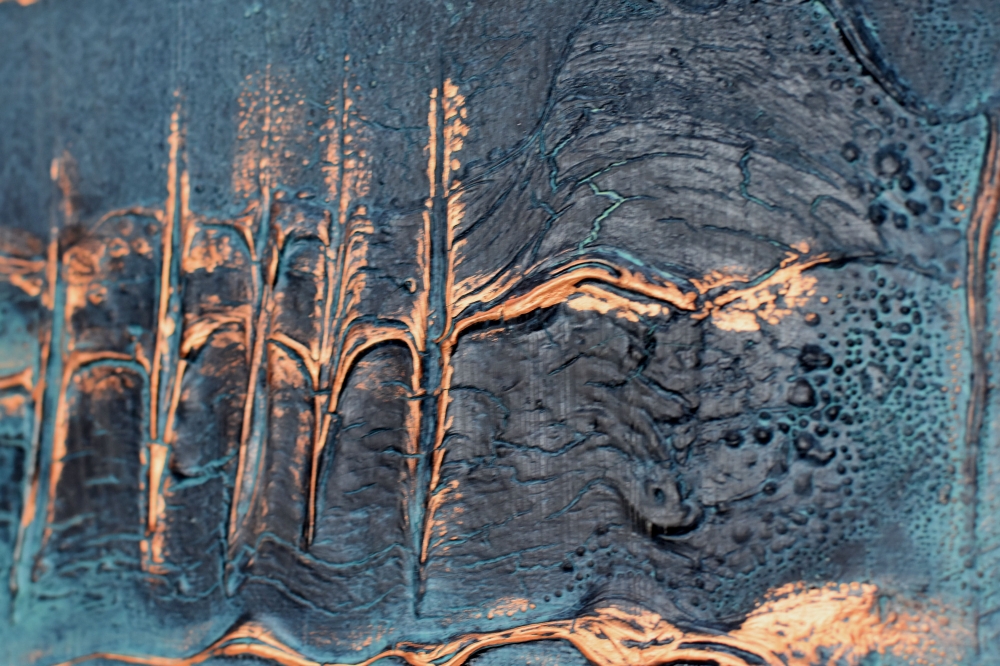 Echoes in Gold – Textured Abstract Diptych