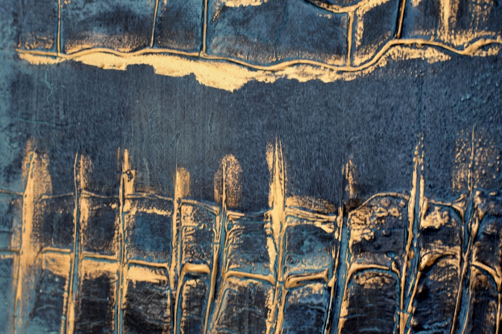 Echoes in Gold – Textured Abstract Diptych