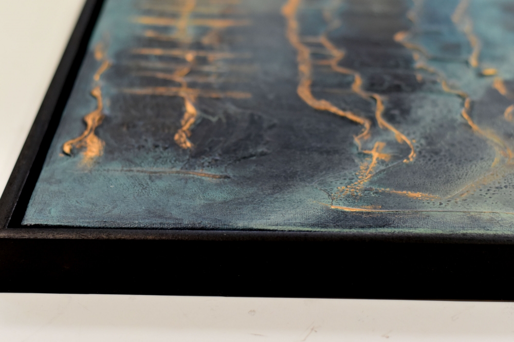 Echoes in Gold – Textured Abstract Diptych