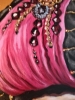 Venetian Carneval Mask black and cerise