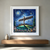 Angel of the north night sky 