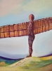 Angel of the north in bloom