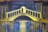 Venice, The Rialto Bridge At Night