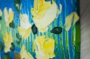 3D Yellow Flowers in Gold and Brown Vase 128