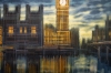 London - Big Ben At Night Falls