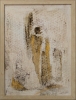 Andere Welten – Neutral Gold Abstract Triptych