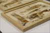 Andere Welten – Neutral Gold Abstract Triptych