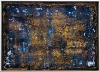 Molten Silence – Blue and Gold Textured Abstract Painting