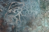 Guardian Presence – Textured Abstract Turquoise & Gold Painting