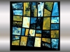 Windows – Blue and Gold Geometric Abstract Painting