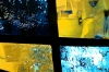 Windows – Blue and Gold Geometric Abstract Painting