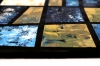 Windows – Blue and Gold Geometric Abstract Painting