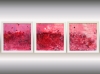 Abstract Pink & Red Triptych – Fleurie