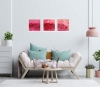 Abstract Pink & Red Triptych – Fleurie