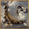 Noblesse in Gold – Grey Black and Gold Abstract Painting