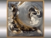 Noblesse in Gold – Grey Black and Gold Abstract Painting