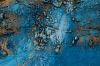 Blue Current – Blue and Gold Textured Abstract Painting